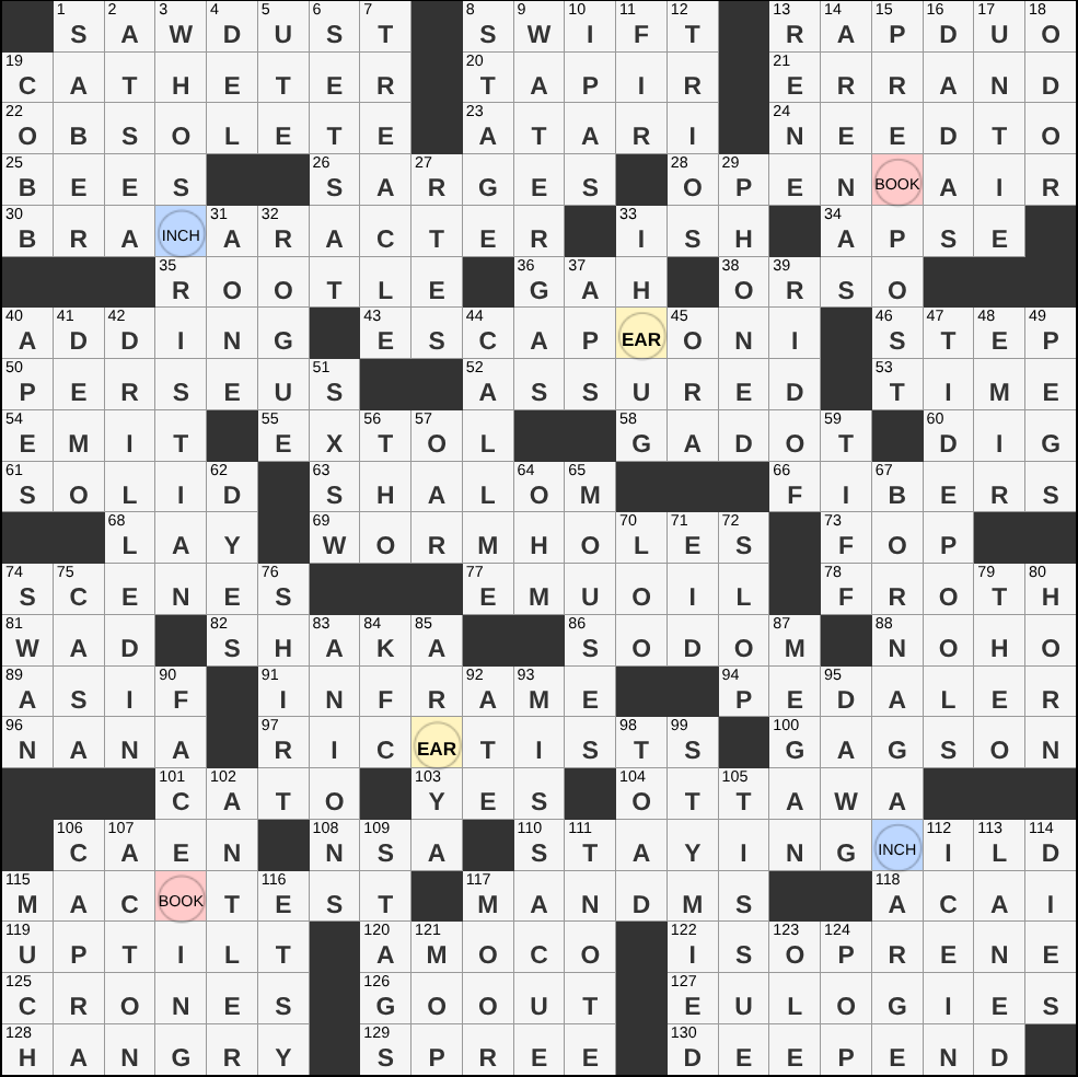 0525 25 NY Times Crossword 25 May 25 Sunday NYXCrossword
