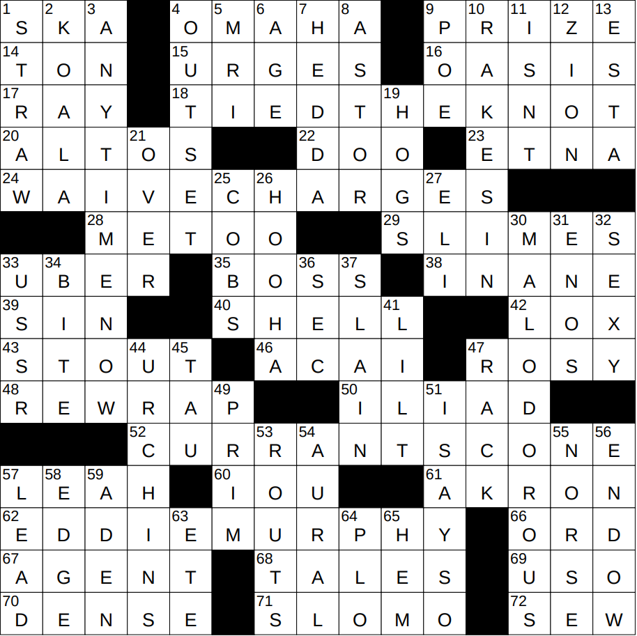0821 23 NY Times Crossword 21 Aug 23 Monday NYXCrossword