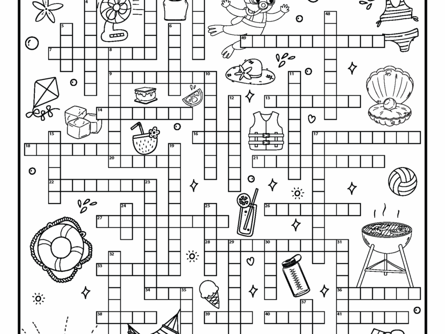 10 Summer Crossword Puzzles Free Printable PDFs From Easy To Advanced Daydream Into Reality