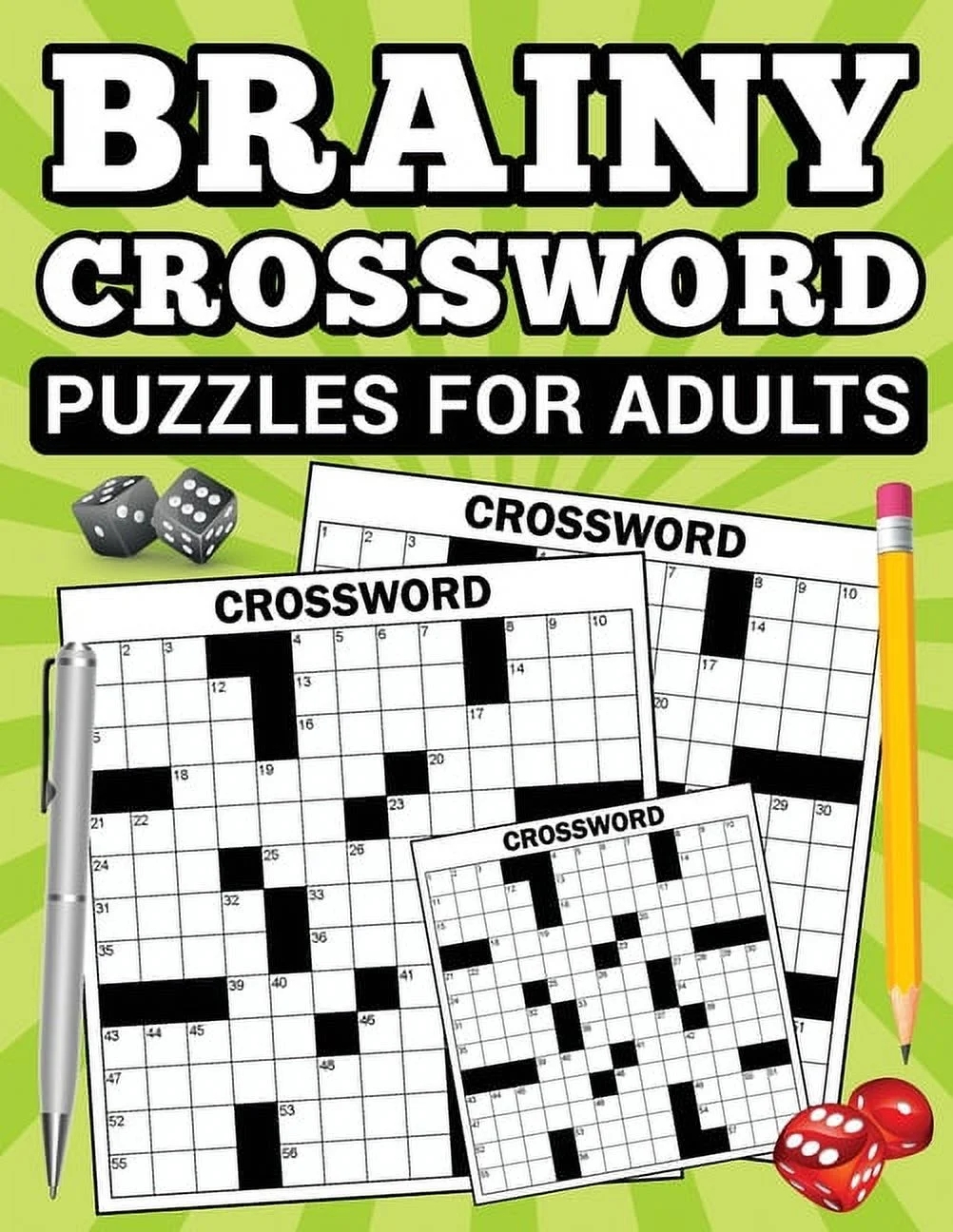 100 Large Print Crossword Puzzles Puzzle Book For Adults Paperback Walmart