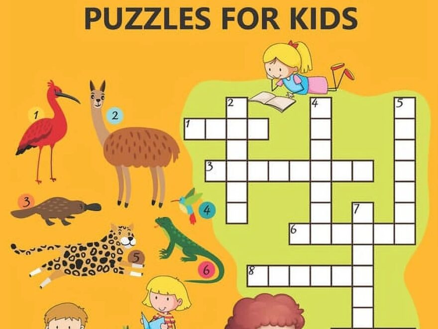 124 Fun Crossword Puzzles For Kids First Children Crossword Puzzle Book For Kids Age 6 7 8 9 And 10 And For 3rd Graders Kids Crosswords Easy Word Learning Activities For Kids Paperback Walmart