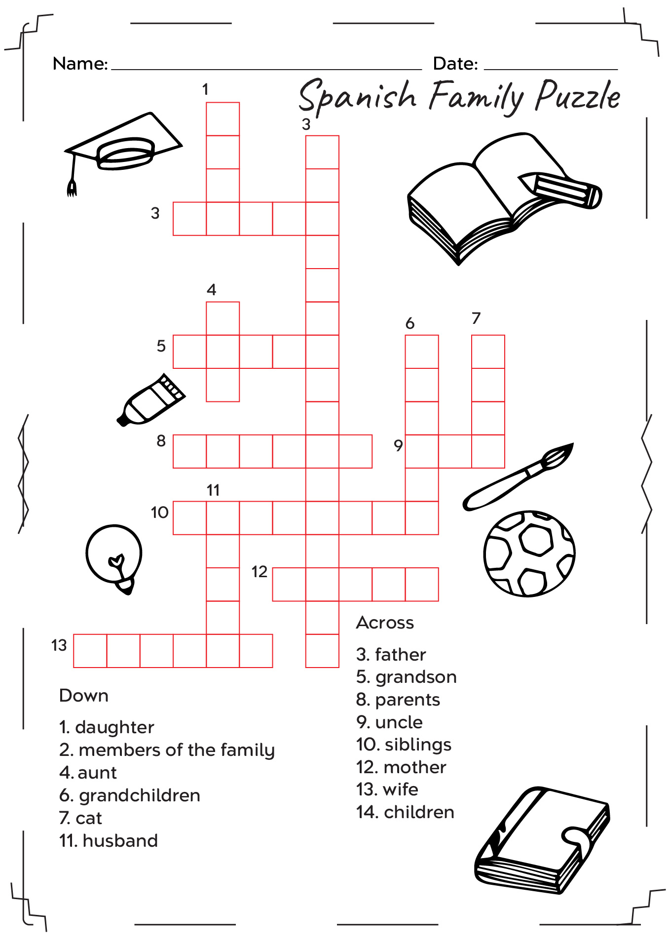 17 English And Spanish Worksheet Family Free PDF At Worksheeto