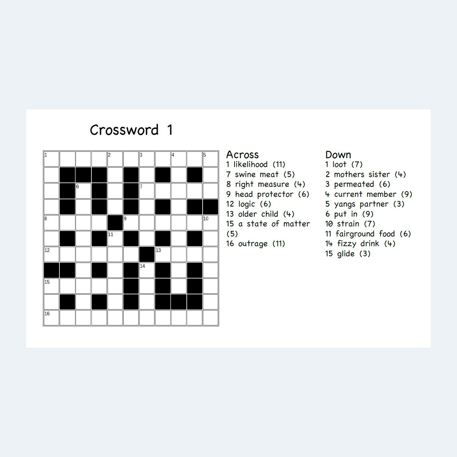 20 Printable Easy solve Crossword Puzzles With Solutions Issue 11 Downloadable Printable Crossword Puzzles Digital PDF Download Etsy