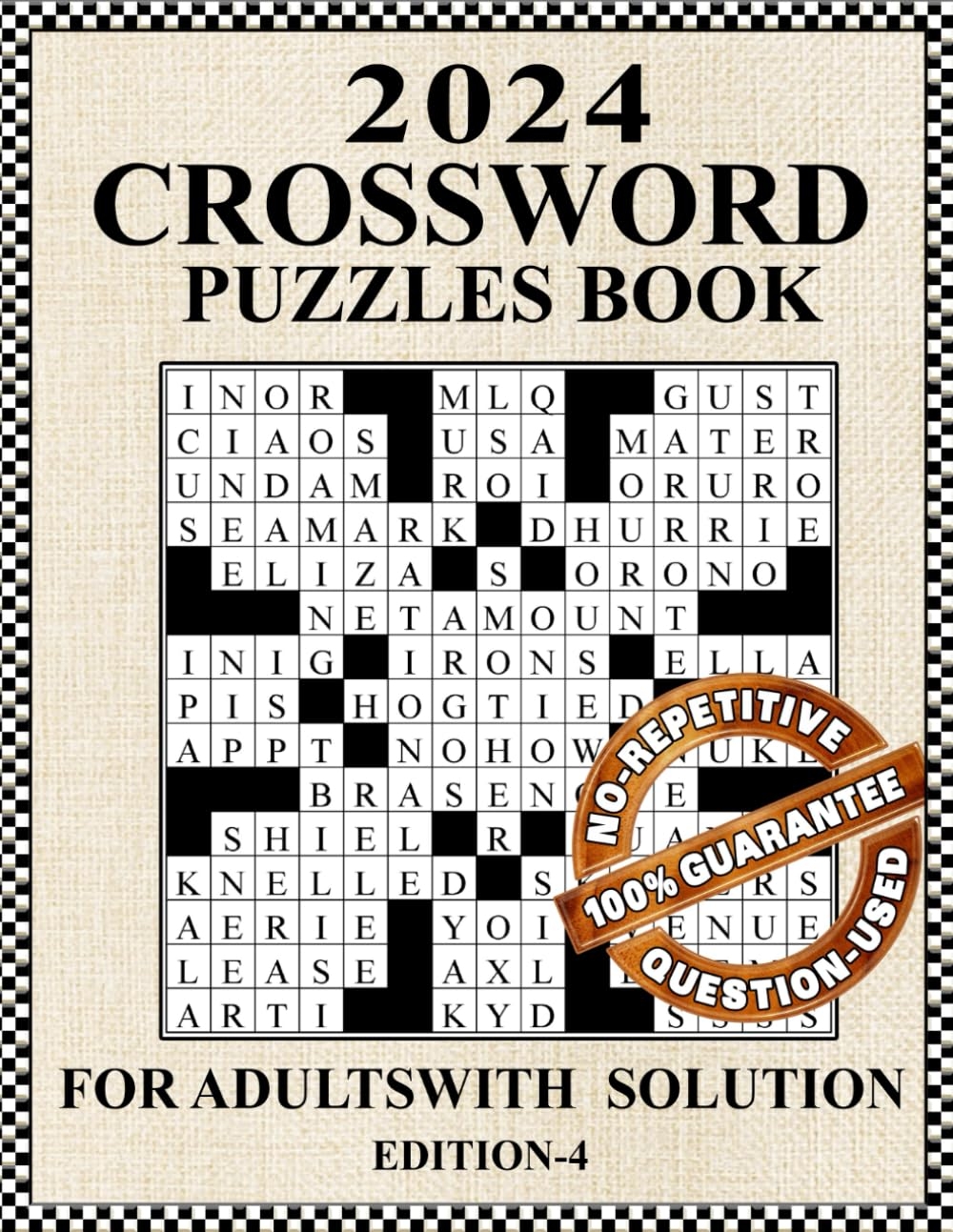 2024 Crossword Puzzles Book For Adults With Solution Easy To Medium Crosswords Book For Seniors Teens Anti Eyes Large Print Fun And Challenging Collection Of Crosswords For Entertain Publishing Elijah 
