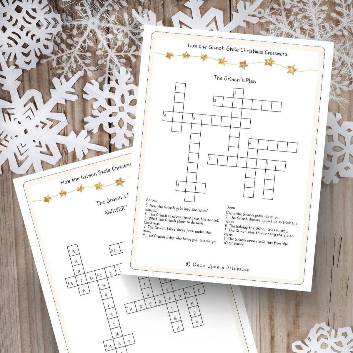 Christmas Crossword Puzzles Printable For Adults