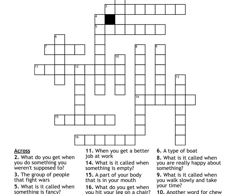 5th Grade Spelling Bee Practice Crossword WordMint