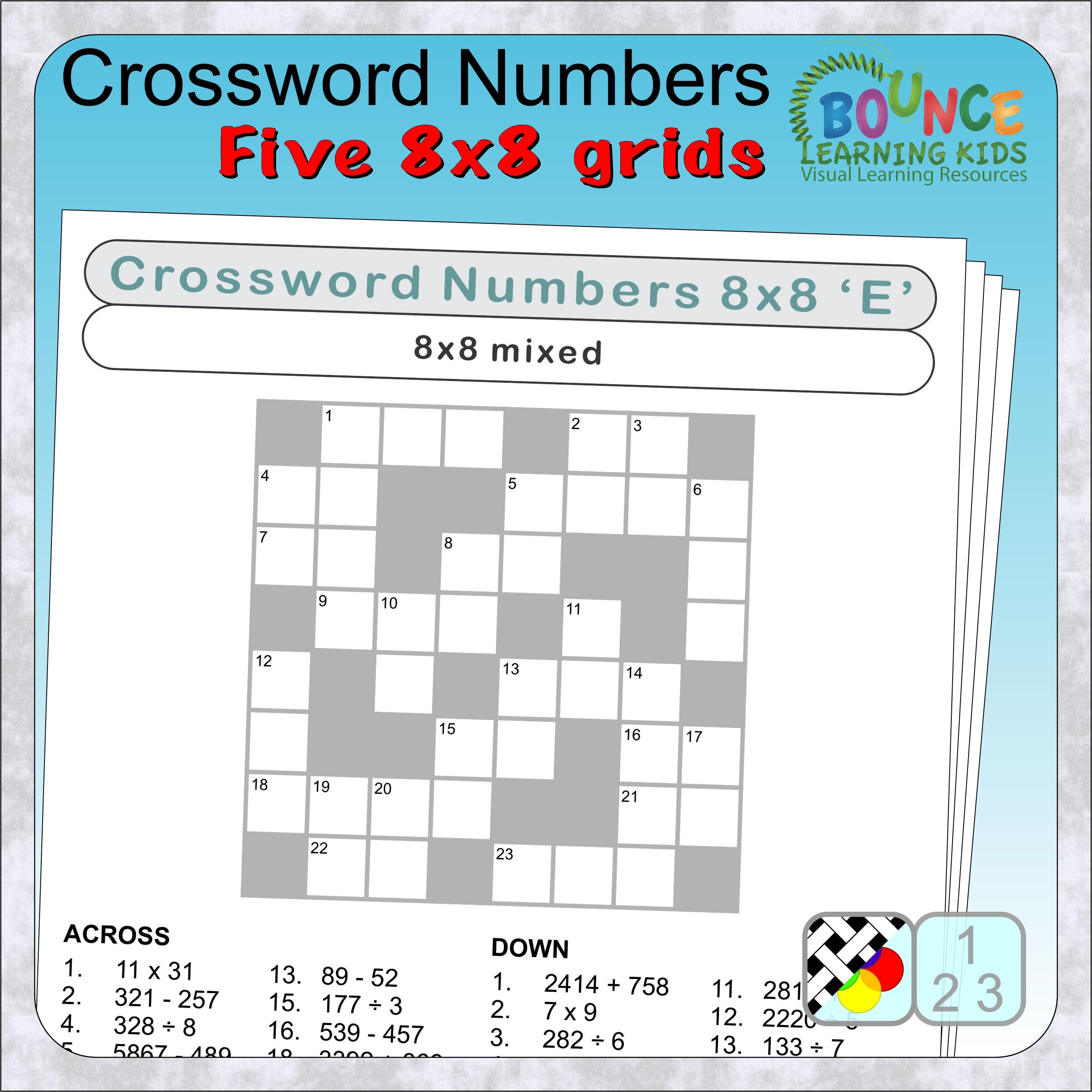8th Grade Crossword Printables