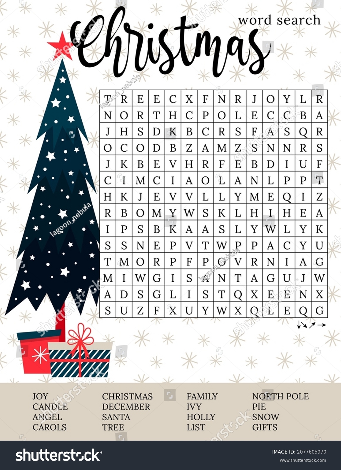 69 Christmas Word Search Printable Adults Royalty Free Images Stock Photos Pictures Shutterstock