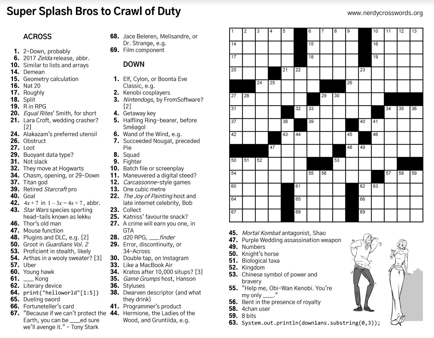 A Nerdy themed Crossword Puzzle For The Gamer Geeks and Non gamer Geeks Solutions In Comments Enjoy R geek
