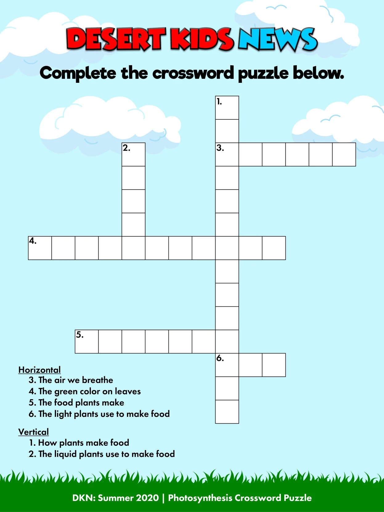 Photosynthesis Crossword Puzzle Photosynthesis Crossword Puzzle Printable