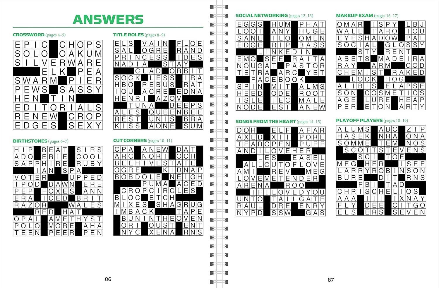 AARP Large Print Crossword Puzzles Spiral bound Maldives Ubuy
