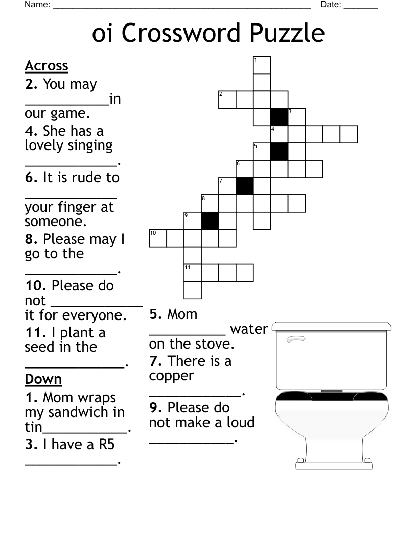After School Activities Crossword WordMint