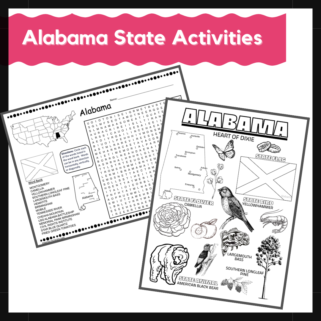 Alabama State Activities US State Research And Informational Text Made By Teachers