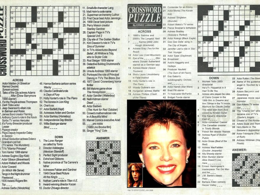 ALAM MO BA TO Do You Know This Crossword Puzzles About Movies Television Celebrities