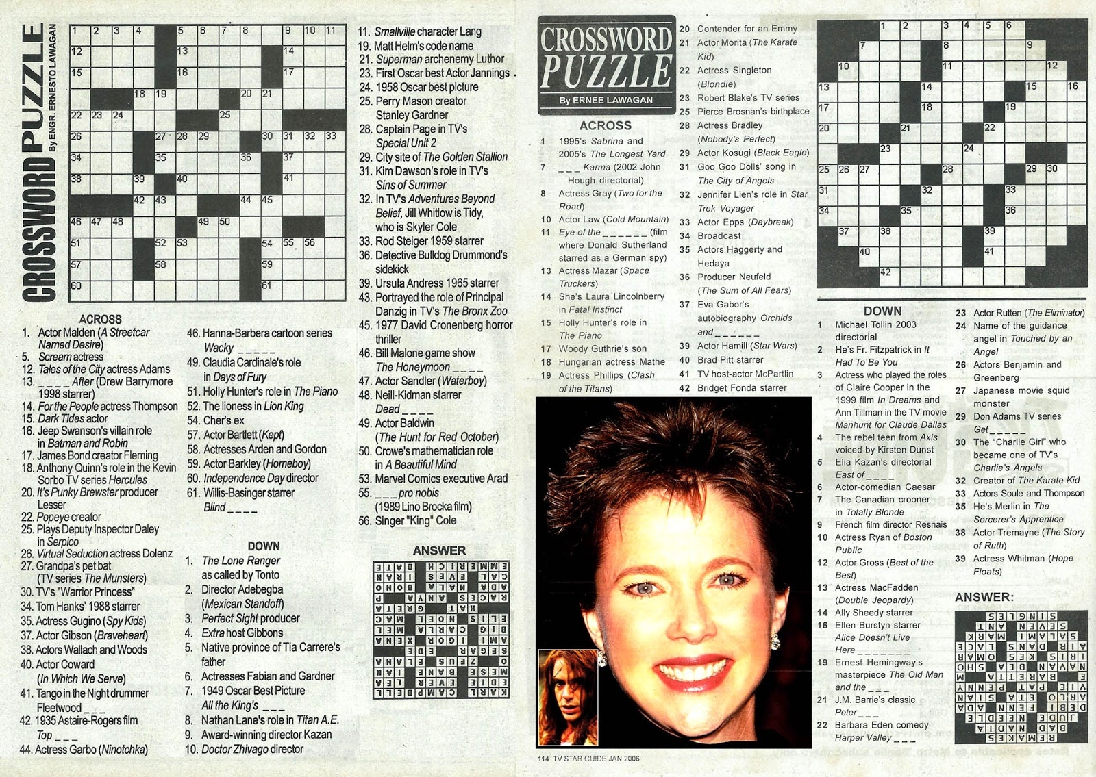 ALAM MO BA TO Do You Know This Crossword Puzzles About Movies Television Celebrities