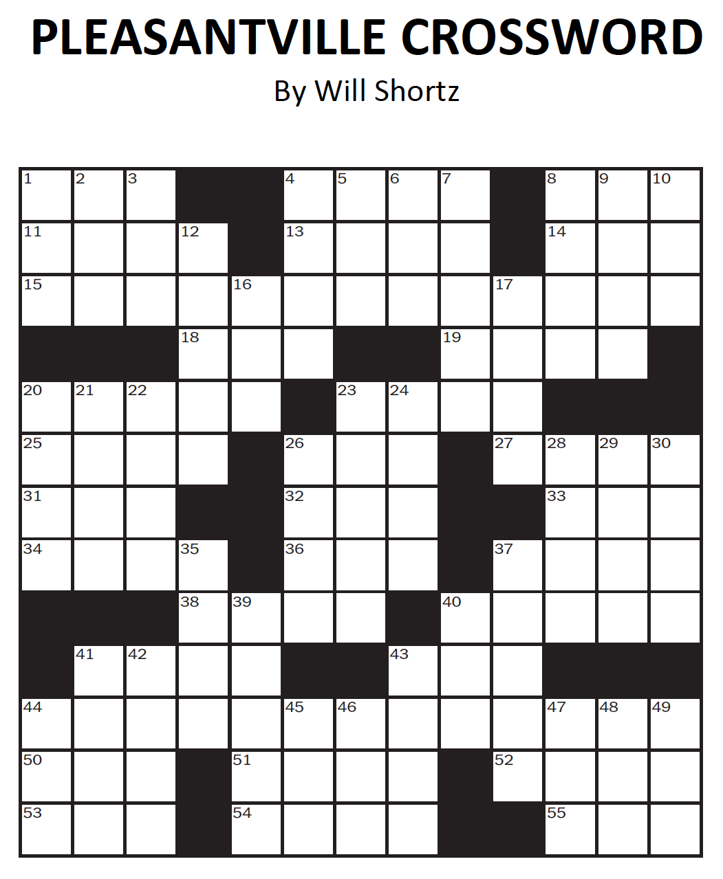 All Things PLEASANTVILLE In This Crossword Puzzle How d You Do 