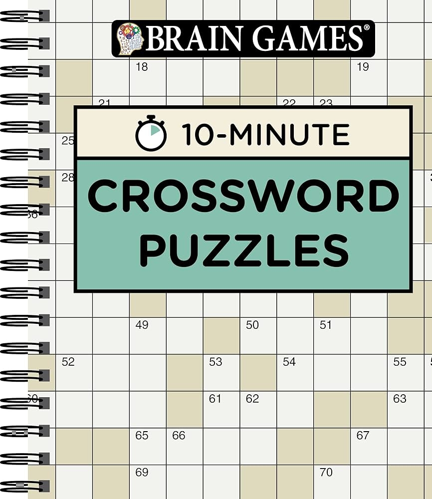Amazon Brain Games 10 Minute Crossword Puzzles 9781680227628 Publications International Ltd Brain Games Books