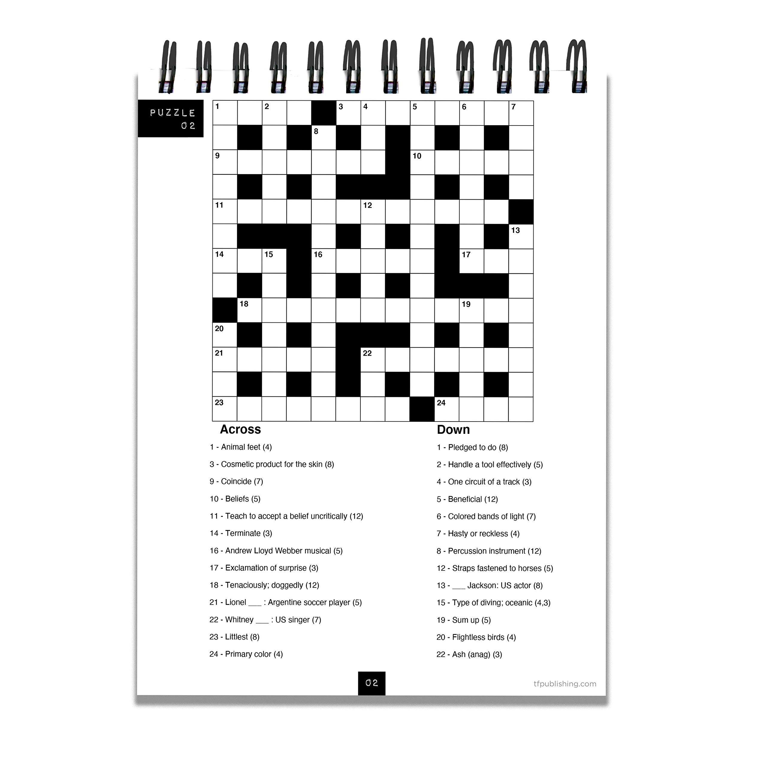 Amazon TF PUBLISHING Life Is Better With Crossword Puzzles Book Spiral Puzzle Pad 101 Puzzles And Solutions Stimulating Brain Booster Hours Of Fun Spiral Word Search 