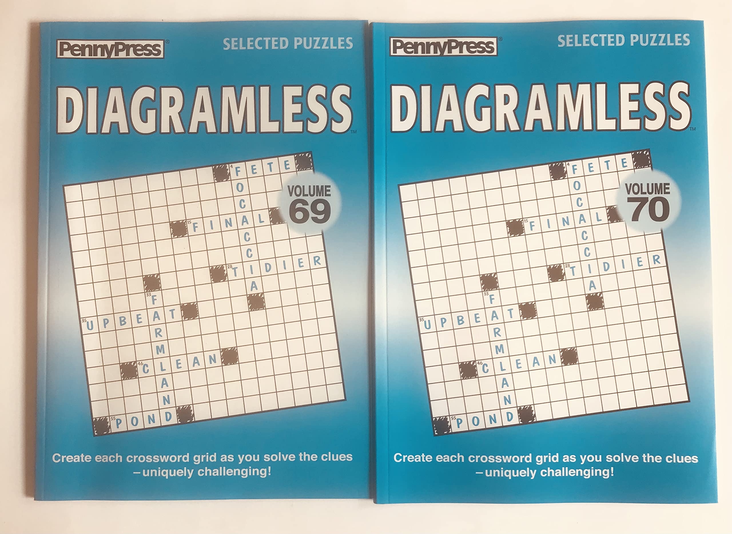Amazon Volumes 69 And 70 Of Diagramless Crossword Puzzles From The Penny Press Selected Puzzle Series Toys Games