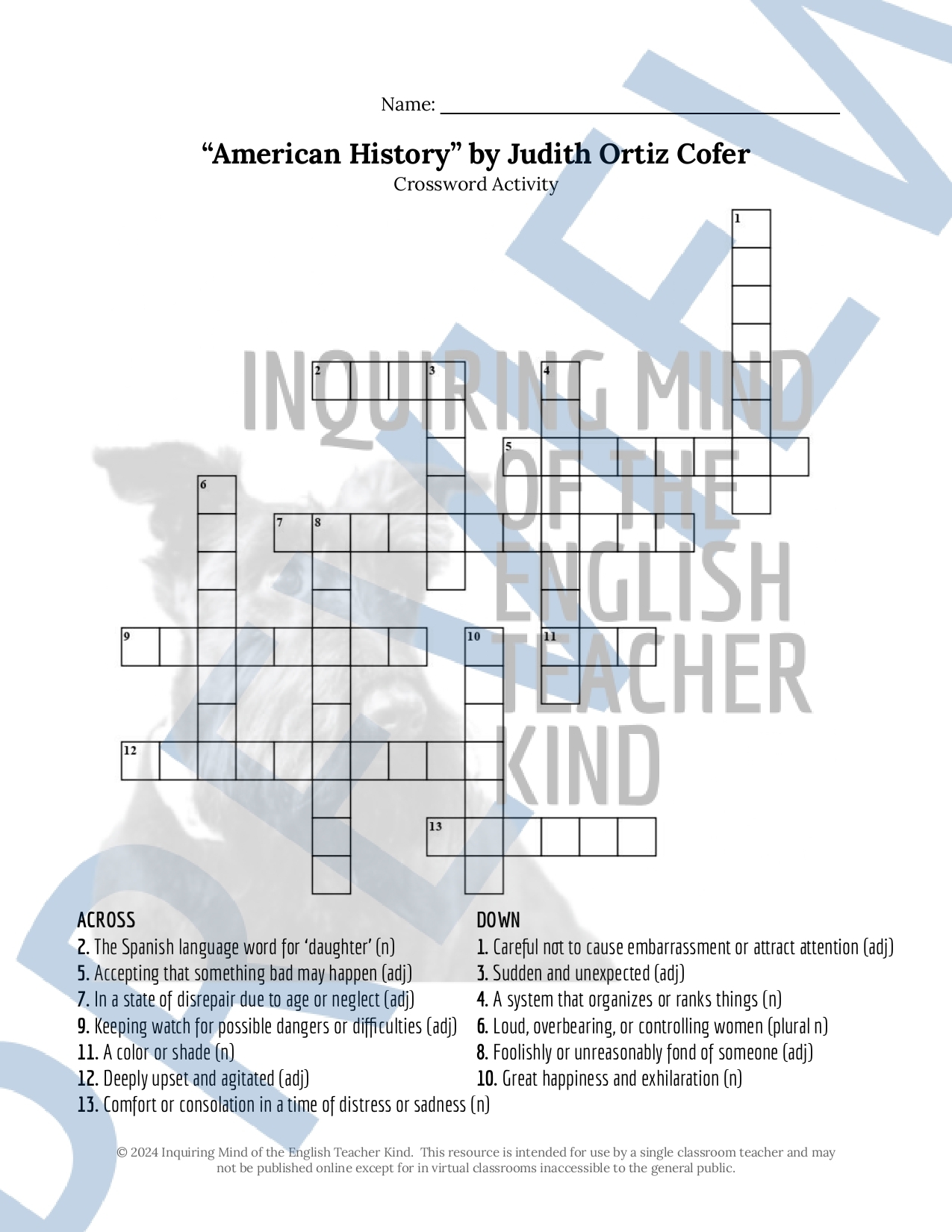 American History Crossword Puzzles Printable With Answers