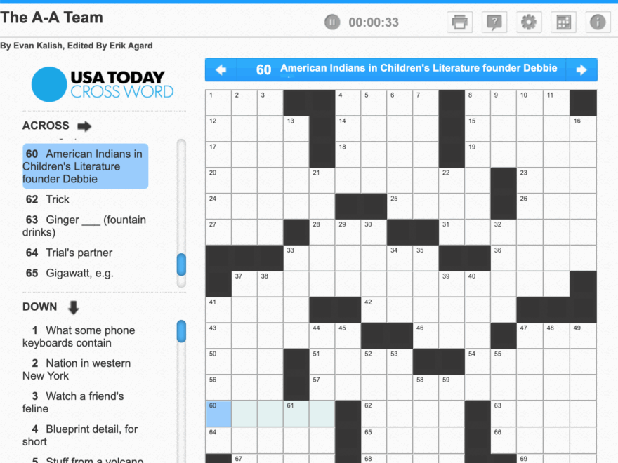 American Indians In Children s Literature AICL USA Today Crossword Clue American Indians In Children s Literature Founder Debbie