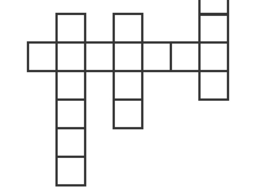 An Empty Grid Template For A 4 word Crossword Vector Image Worksheets Library