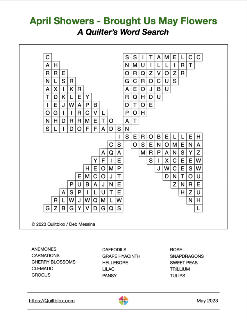 April Showers Have Brought Us May Flowers Quiltblox April Showers Have Brought Us May Flowers Quiltblox