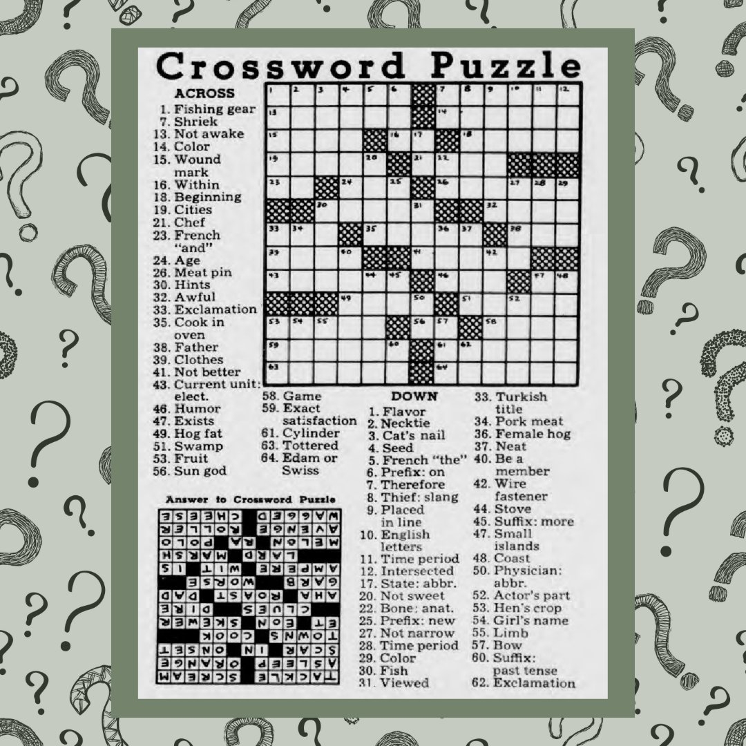 Arizona State Library Archives And Public Records On X We ve Unearthed A Crossword Puzzle From The Pages Of Our Historical Newspapers Can You Crack The Code Of History Give It A