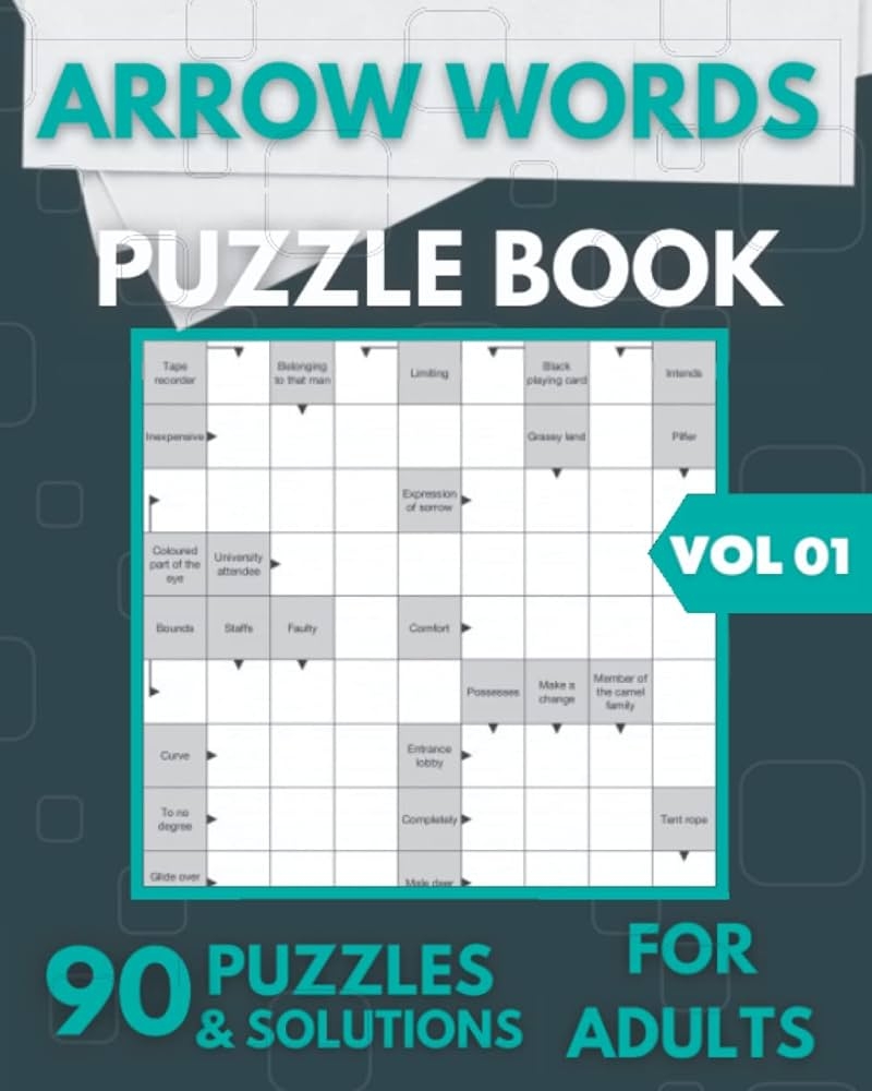 Arrow Words Puzzle Book For Adults 90 Arrowwords Puzzle Book Arrow Crossword Activity Puzzles Solutions Volume 01 Amazon co uk Editions Dzair Brainz Logi 9798365454101 Books