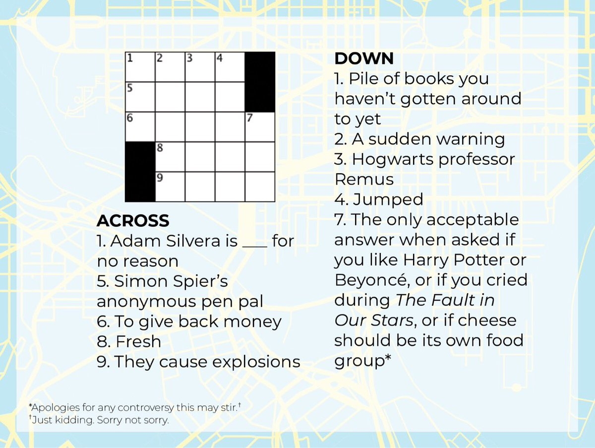 Arvin Ahmadi On X What Exactly Does A YA themed Crossword Puzzle Look Like Here s A Mini Example Hi AdamSilvera And beckyalbertalli People Who Preorder Will Receive A Full Sized 15x15 Puzzle So Arvin Ahmadi On X What Exactly Does A YA themed Crossword Puzzle Look Like Here s A Mini Example Hi AdamSilvera And beckyalbertalli People Who Preorder Will Receive A Full Sized 15x15 Puzzle So