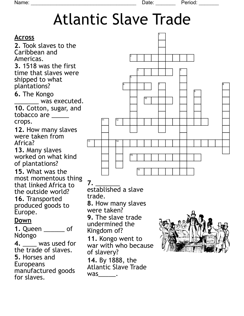 Atlantic Slave Trade Crossword WordMint