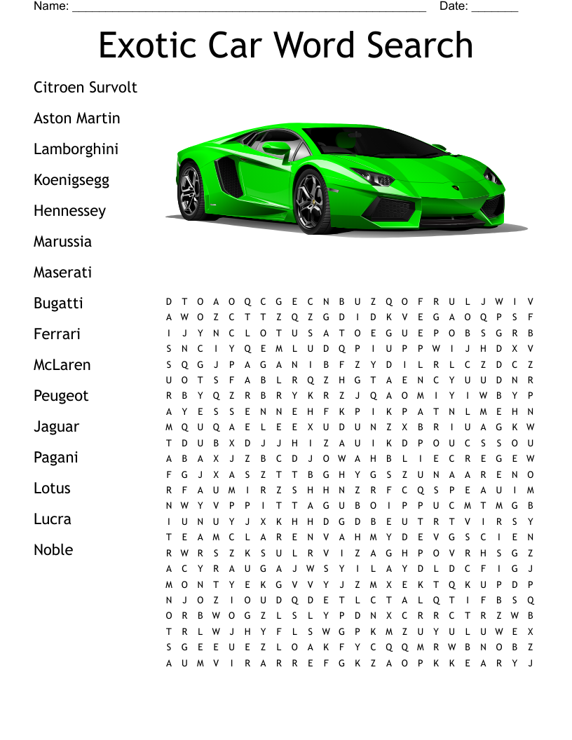 Autos Vehicles Crosswords Word Searches Bingo Cards WordMint Autos Vehicles Crosswords Word Searches Bingo Cards WordMint