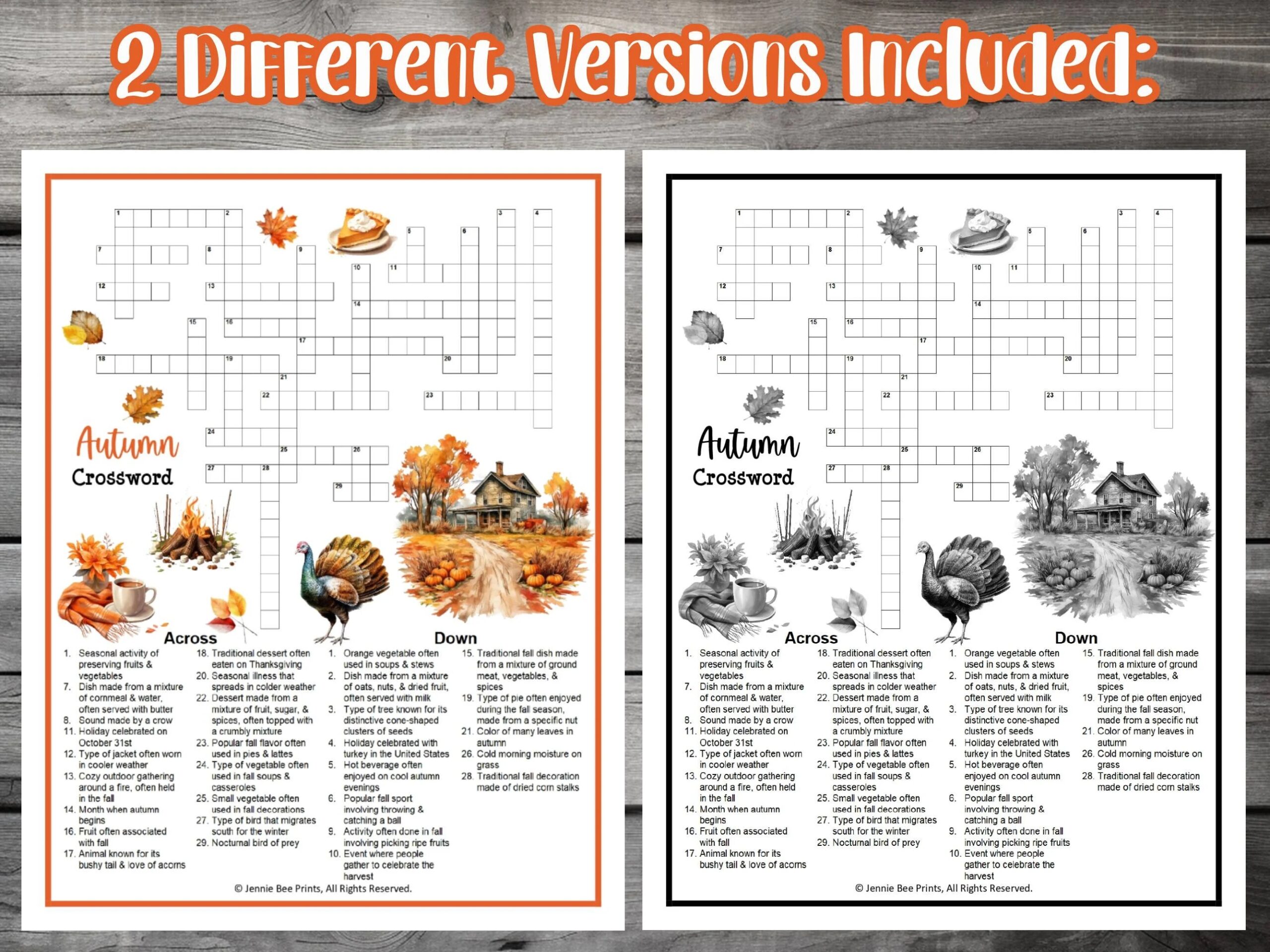 Autumn Crossword Puzzle Family Friendly Fun Spring Printable Puzzles For Adults Seniors Teens Kids Fall Break Group Printable Game Etsy Autumn Crossword Puzzle Family Friendly Fun Spring Printable Puzzles For Adults Seniors Teens Kids Fall Break Group Printable Game Etsy