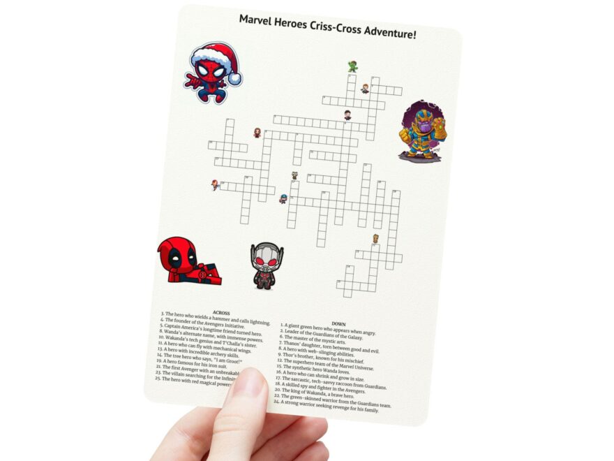 Avengers Crossword Etsy