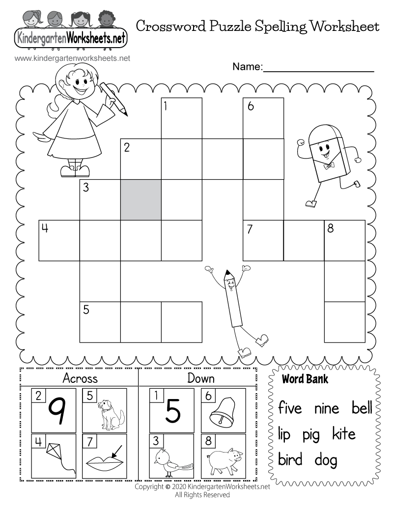 Back to School Crossword Puzzle Happiness Is Homemade Worksheets Library