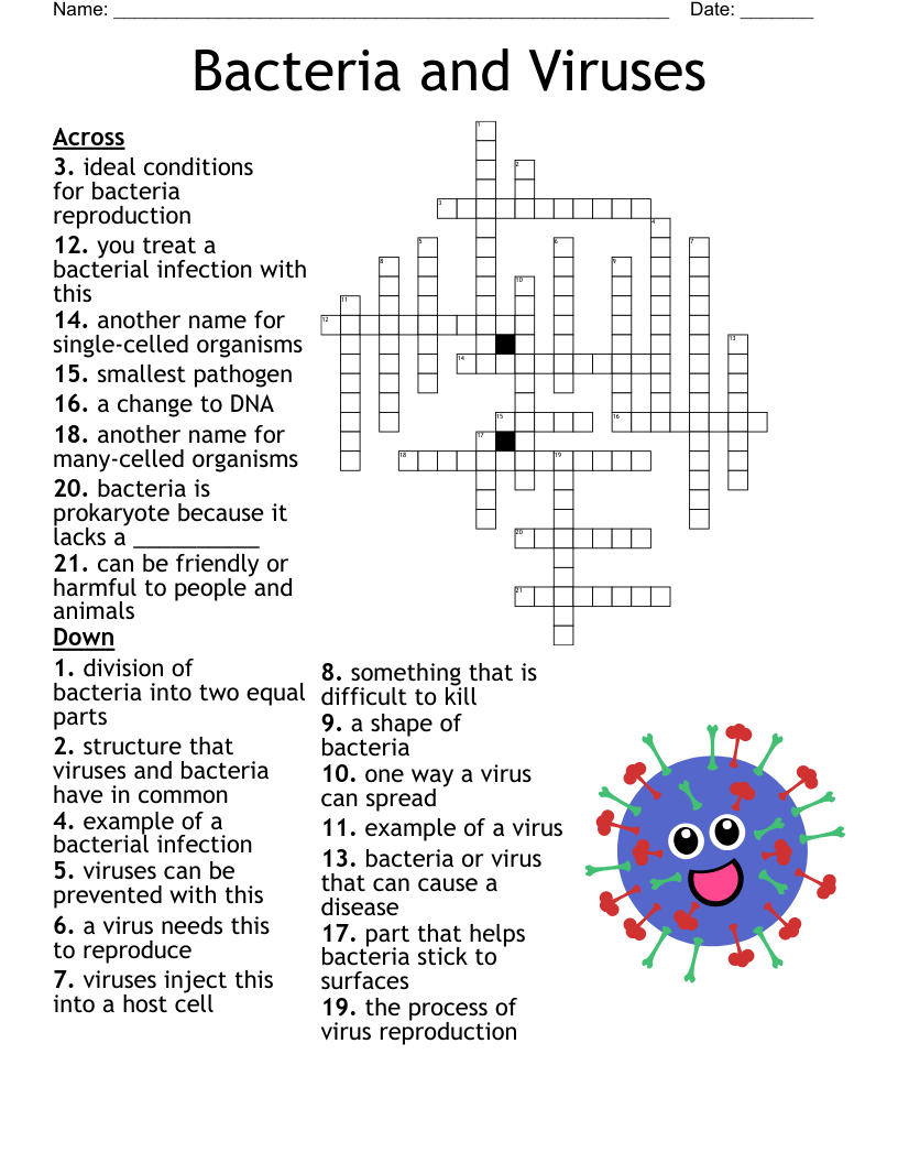 Bacteria And Viruses Crossword WordMint