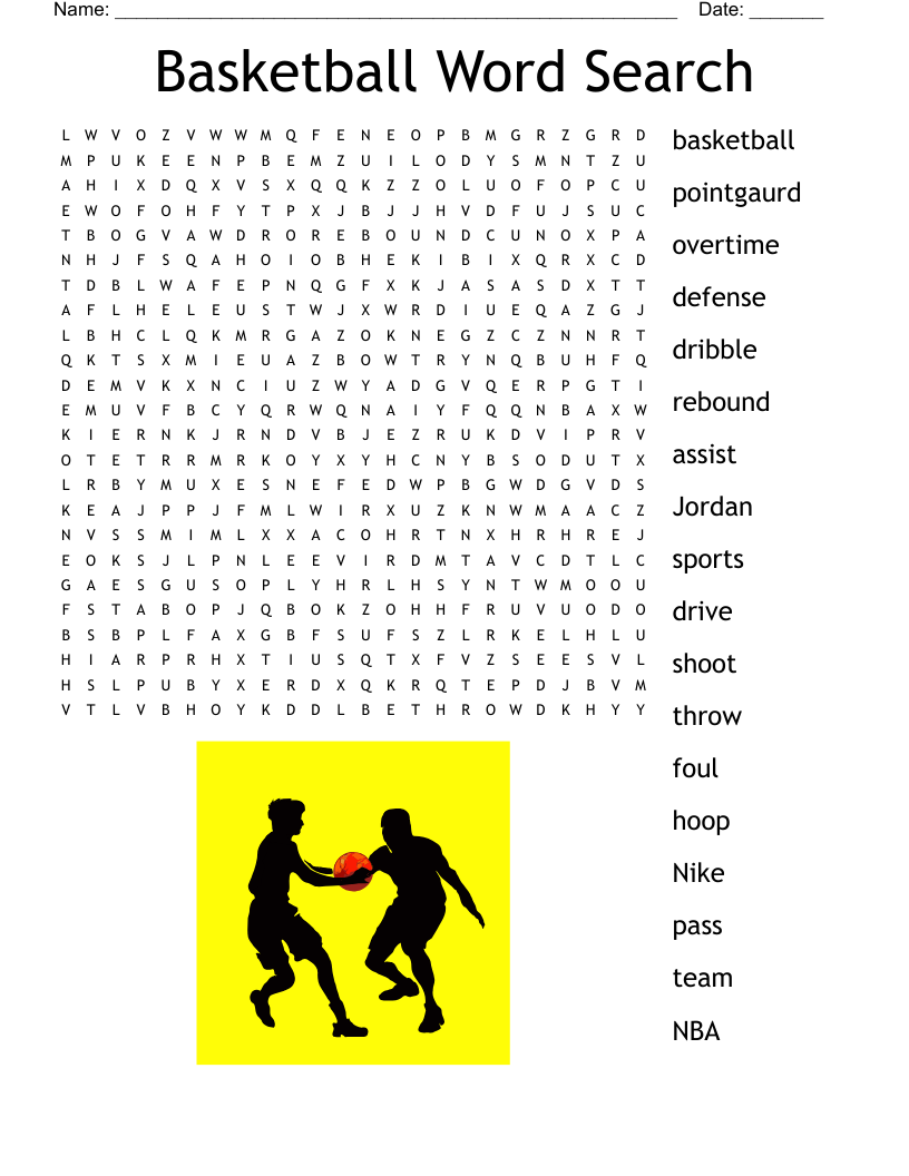 Basketball Crossword WordMint