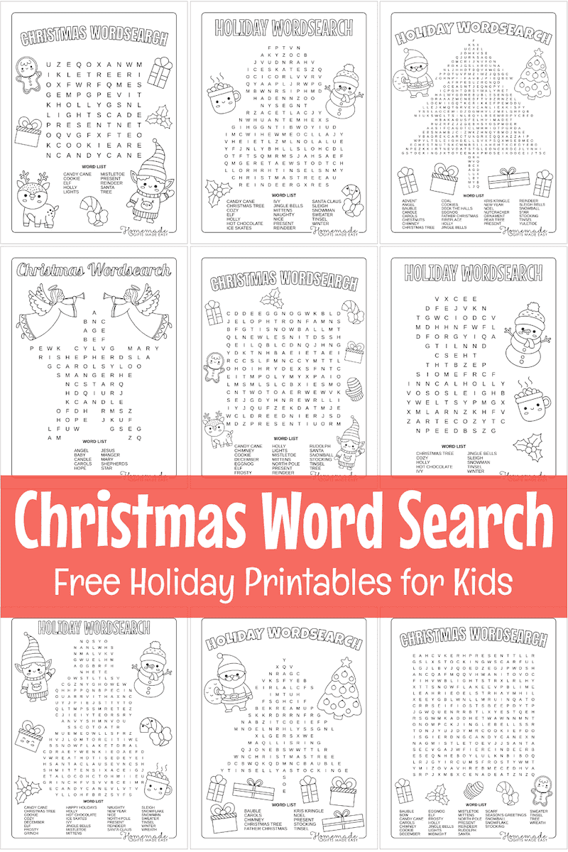 Best Free Printable Christmas Word Search Puzzles For Kids Best Free Printable Christmas Word Search Puzzles For Kids