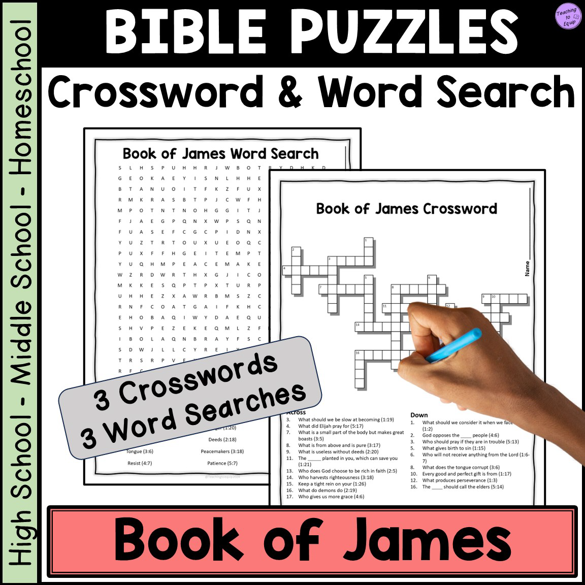 Bible Book Of James Crossword Word Search Puzzle Activities Made By Teachers Bible Book Of James Crossword Word Search Puzzle Activities Made By Teachers