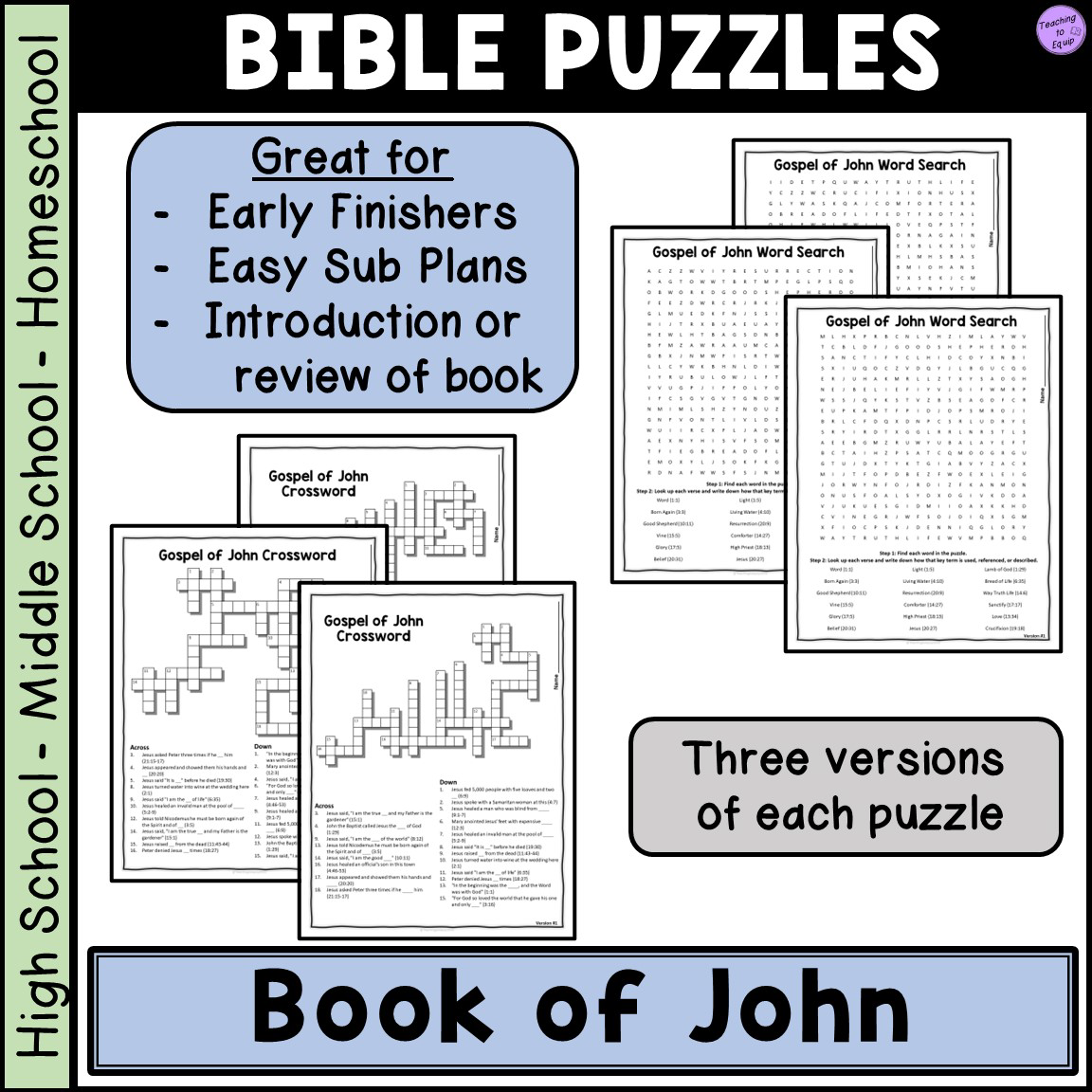 Printable Crossword Puzzles Bible