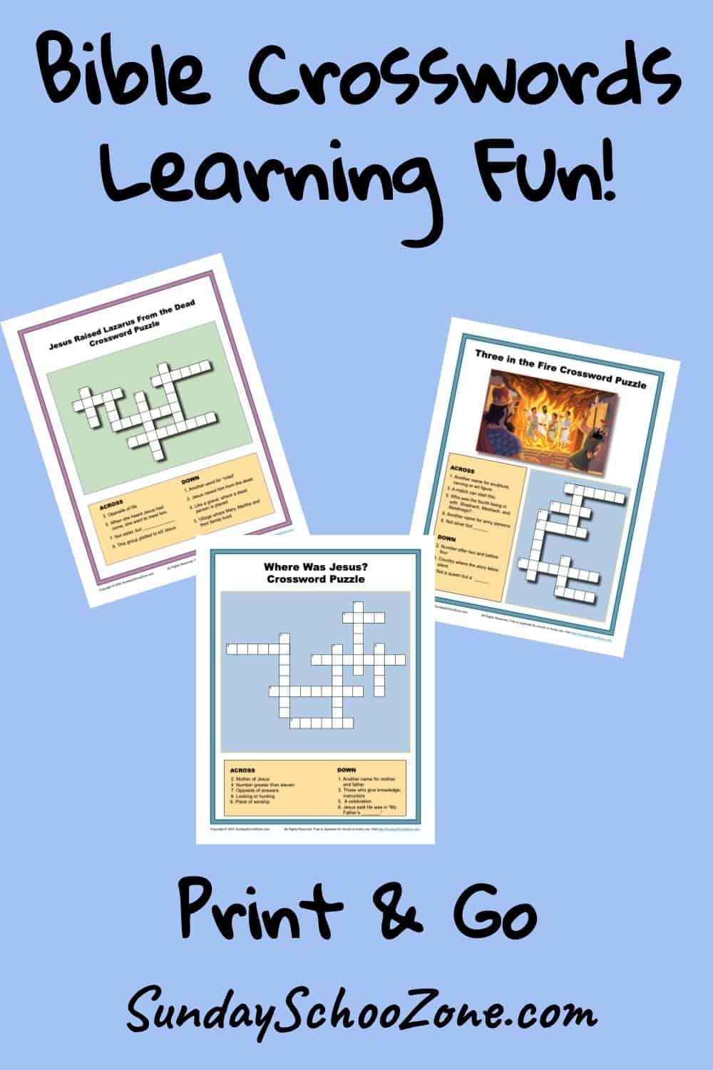 Free Printable Bible Crossword Puzzles With Answers