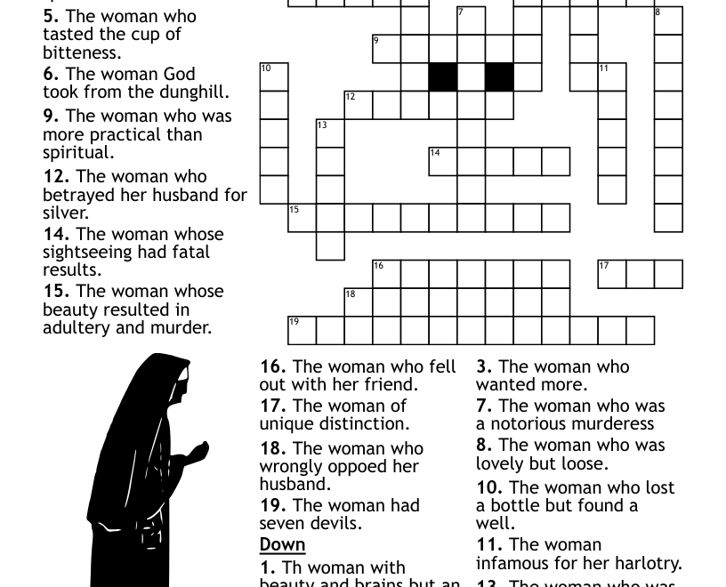 Bible Trivia Crossword Puzzle WordMint