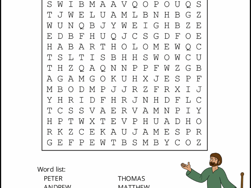 Bible Word Search Free Printable Christian Puzzles DIY Worksheets Library