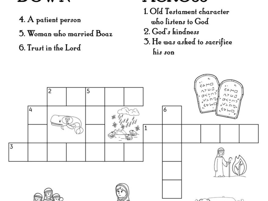 Biblical Crossword Puzzle Beeloo Printable Crafts And Activities For Kids