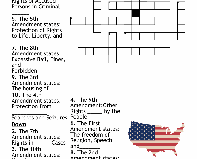 Bill Of Rights Crossword Puzzle WordMint