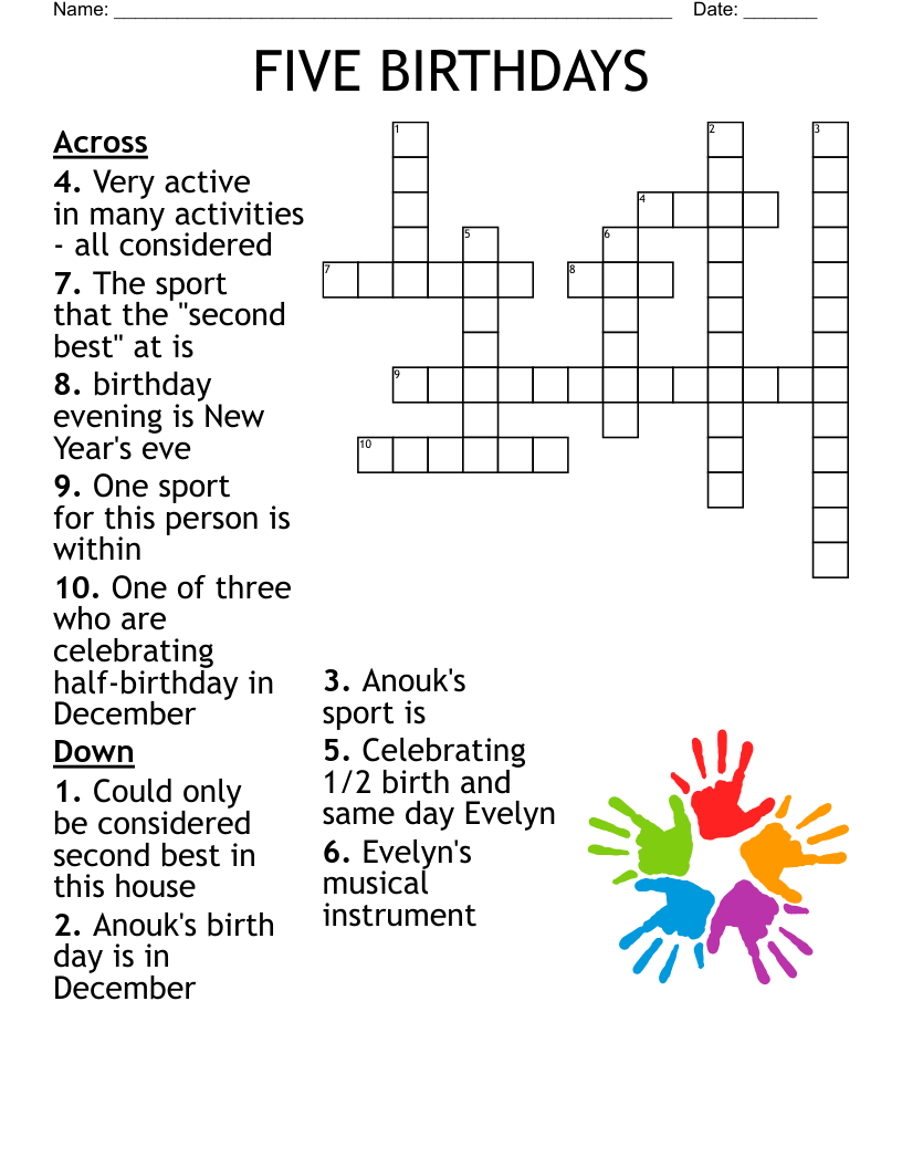 BIRTHDAY GIRL Crossword WordMint