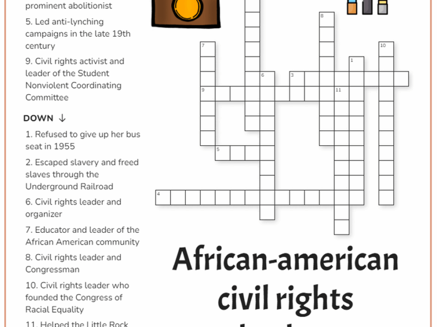 Black History Crossword Puzzle Worksheets 2025