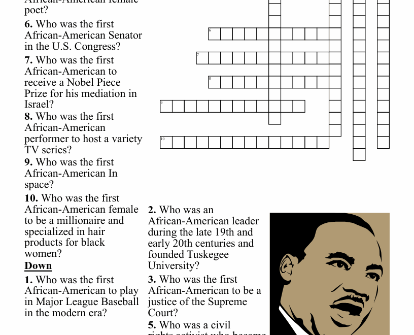 Black History Crossword WordMint