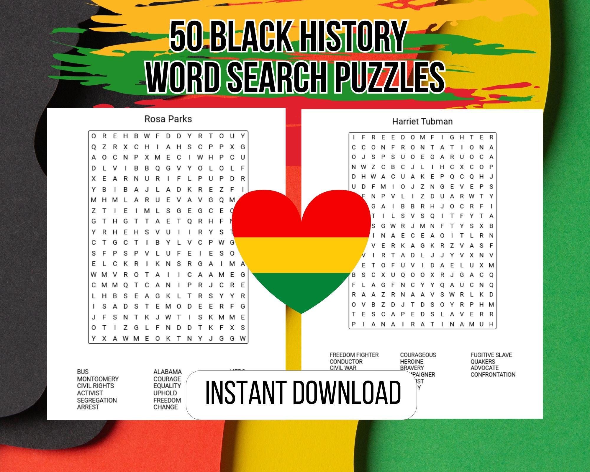 Slavery Crossword Slavery Word Search Printable