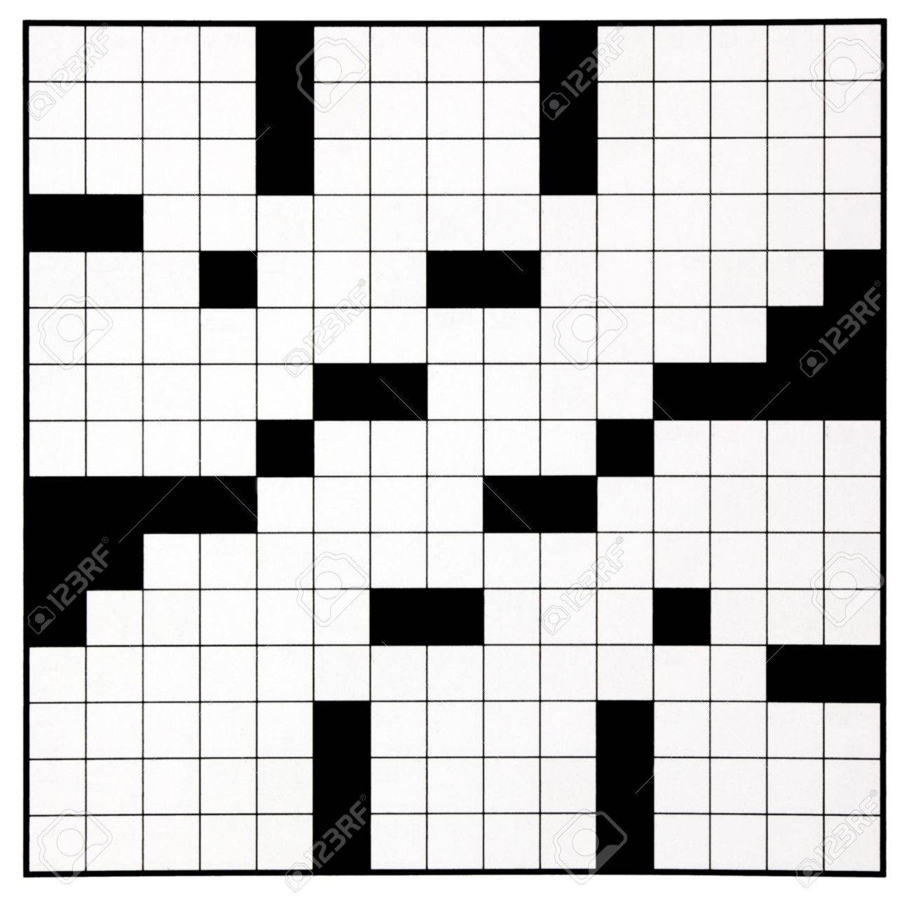 Blank Crossword Puzzle Grid Without Numbers Stock Photo Picture And Royalty Free Image Image 80430369 